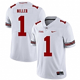 Ohio State Buckeyes 1 Braxton Miller White Nike College Football Jersey Dzhi,baseball caps,new era cap wholesale,wholesale hats